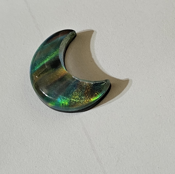 Stunning Certified Fire Opal Doublet Moon Cabachon 🌙 - Picture 4 of 7